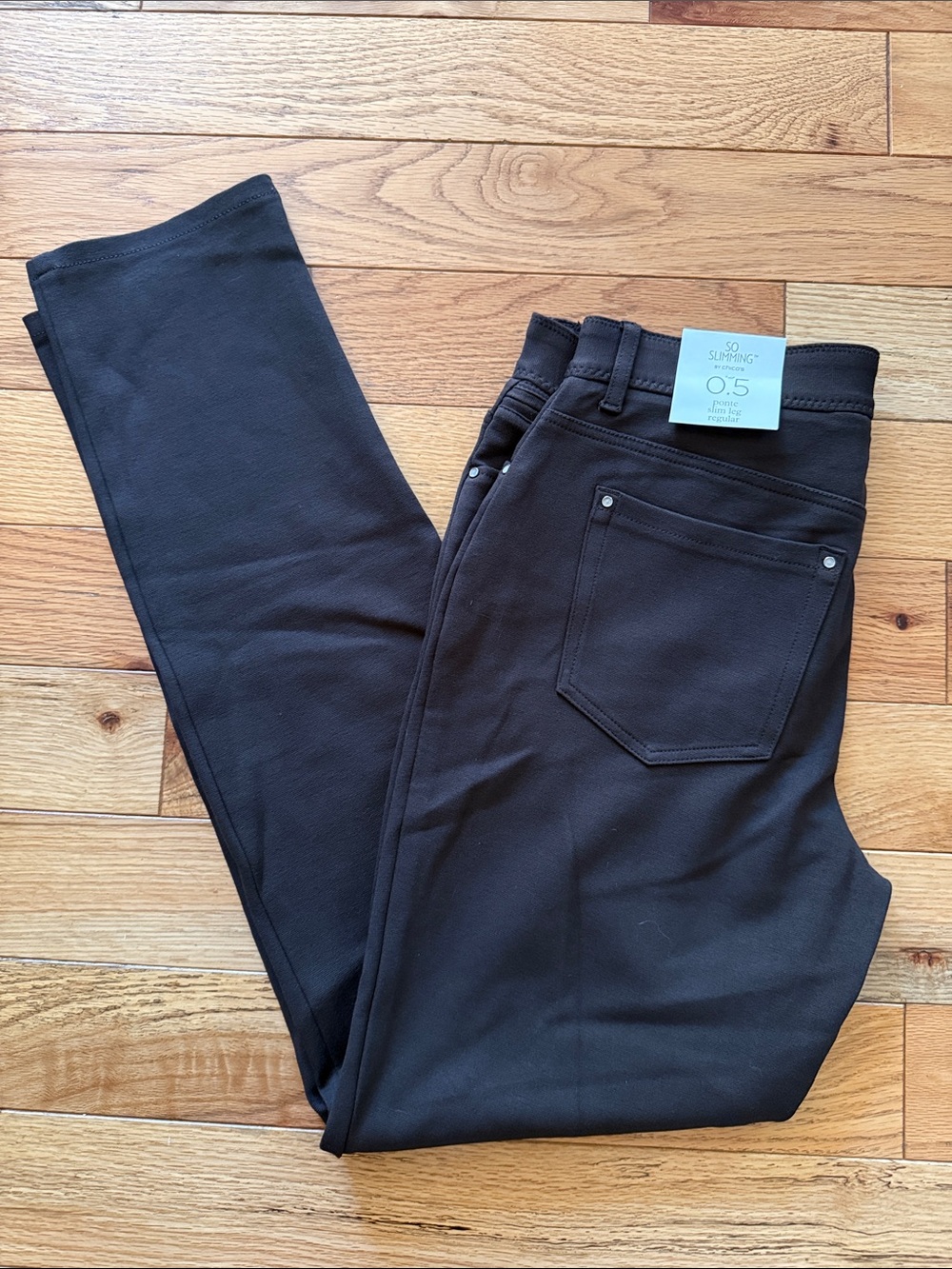 Chico's Straight Leg Pants in Dark Brown